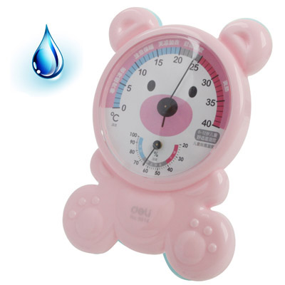 Kid Room ThermoHygrometer with Holder Pink No9014 - Click Image to Close